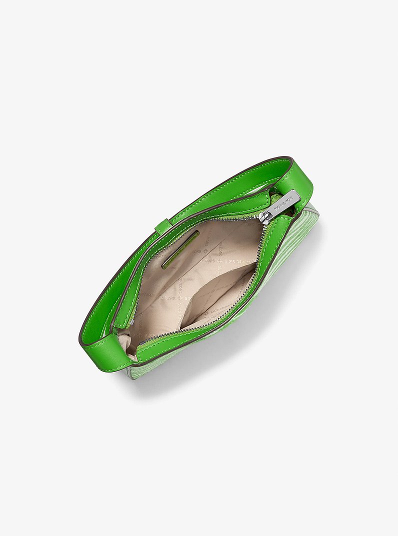 Lyra Small Zebra Print Calf Hair Pochette in JUNGLE | Michael Kors