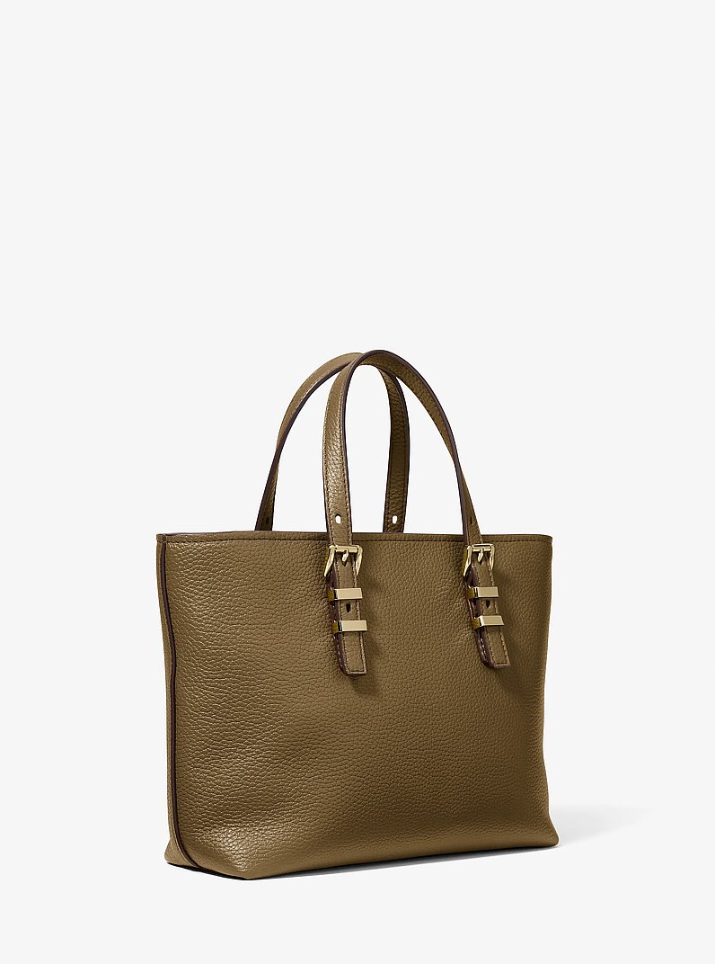 Quinn Small Pebbled Leather Convertible Crossbody Bag in LODEN | Michael Kors
