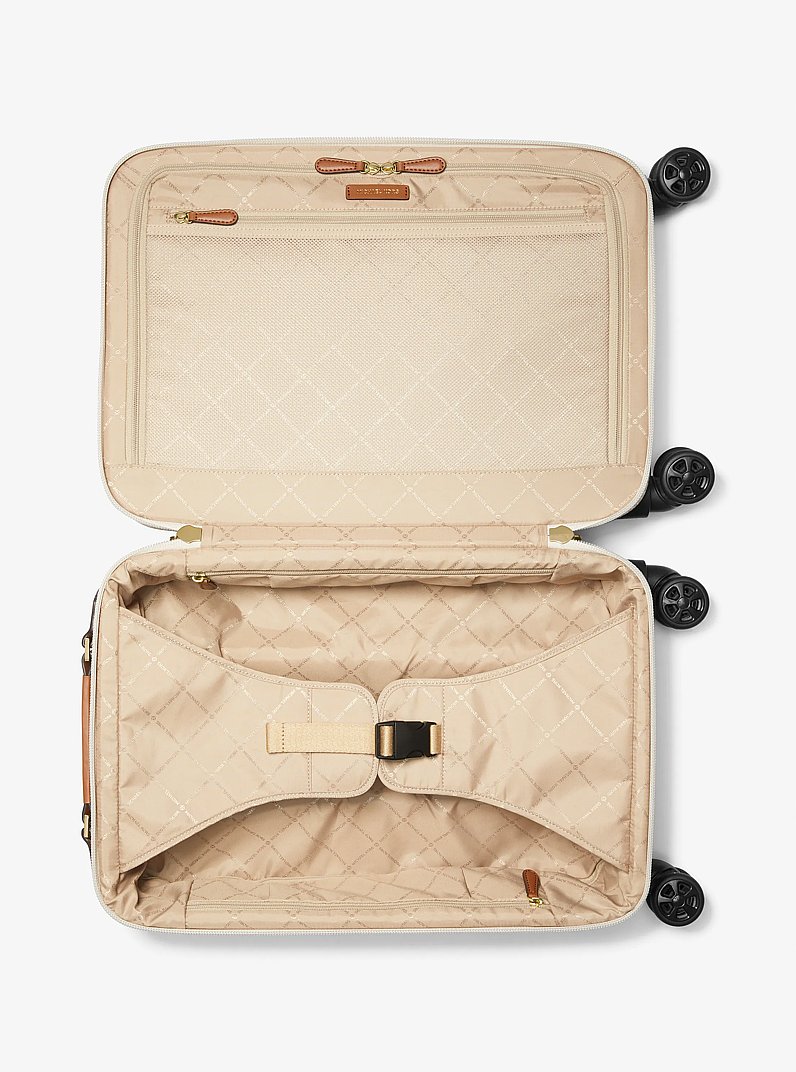 Small Signature Logo Suitcase in VANILLA | Michael Kors