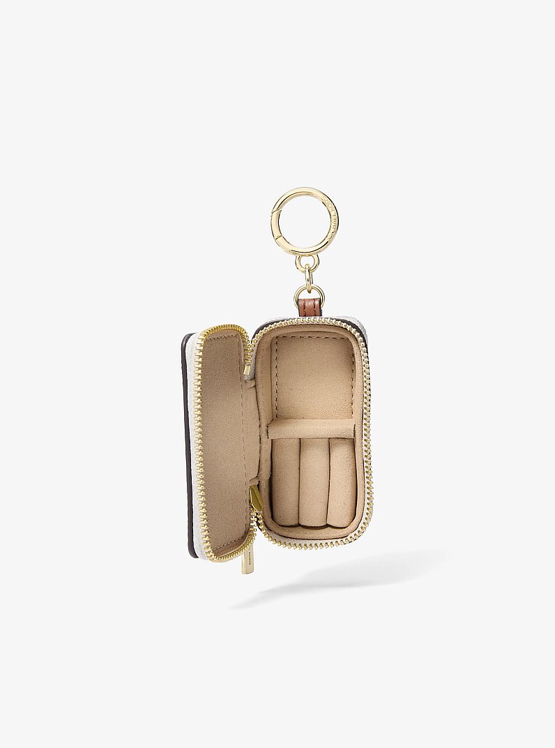 Breloque pour sac Jet Set Travel &agrave; logo Signature in VANILLE | Michael Kors