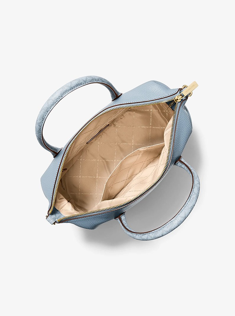 Borsa a mano Hyde media con finitura martellata e logo in CHAMBRAY | Michael Kors