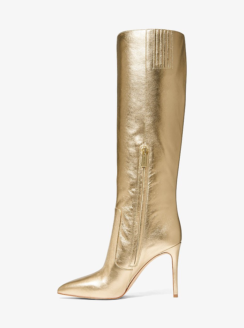 Rue Metallic Leather Knee Boot