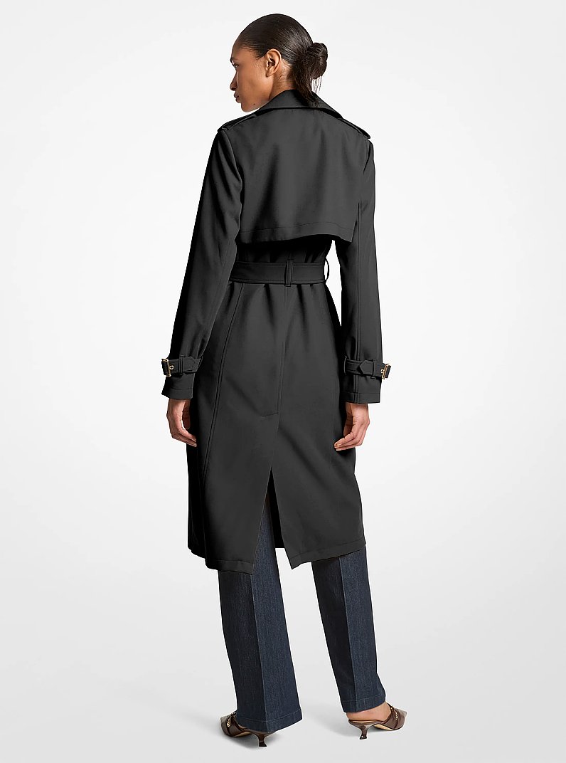 Drapey Trench Coat in BLACK | Michael Kors