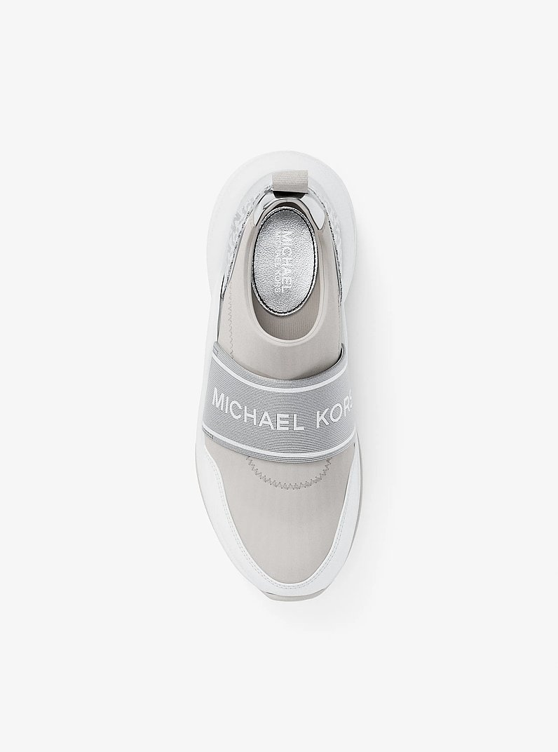 Basket Olympia en n&eacute;opr&egrave;ne m&eacute;tallis&eacute; in ARGENT | Michael Kors