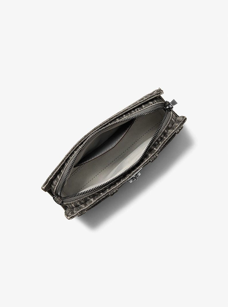 Hamilton Moderne Extra-Small Washed Denim Convertible Crossbody Bag in GRAPHITE | Michael Kors