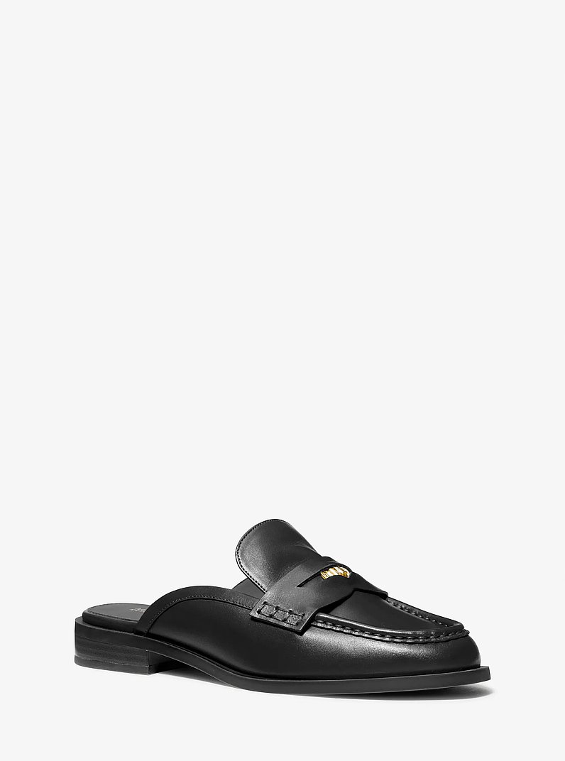 Eden Leather Mule in BLACK | Michael Kors