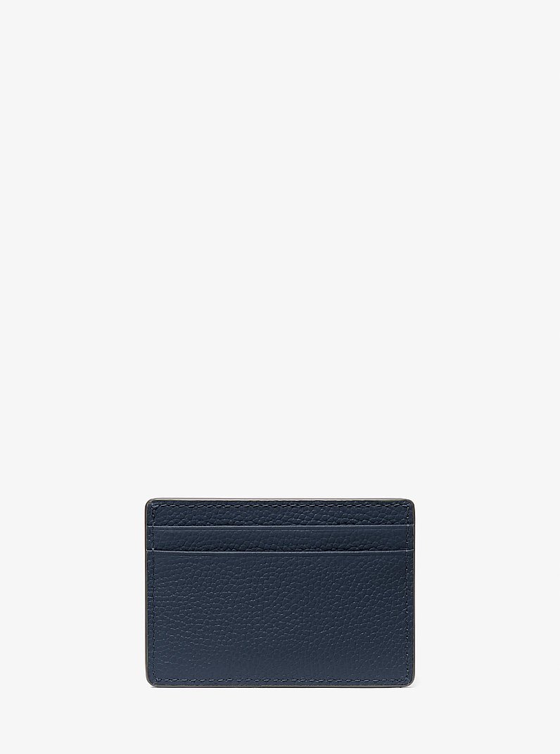 Kartenetui aus gekrispeltem Leder in NAVYBLAU | Michael Kors