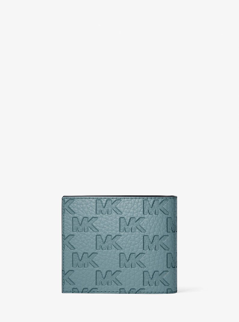 Hudson Logo Embossed Leather Billfold Wallet and Passcase in CHAMBRAY | Michael Kors