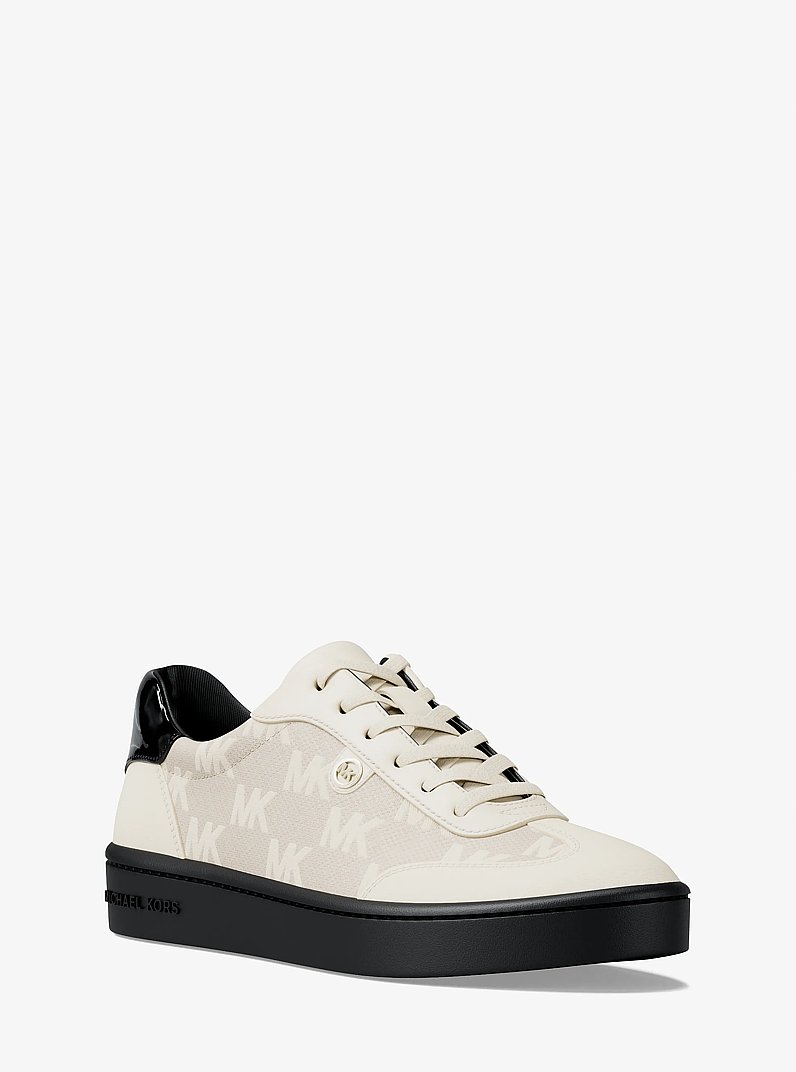 Scotty Logo Jacquard Sneaker in BLACK | Michael Kors