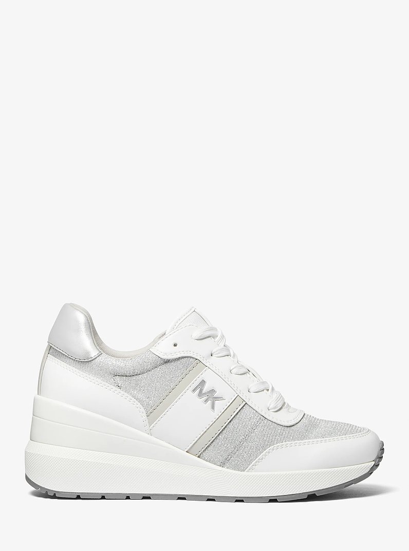 Mabel Glitter Chain-Mesh Trainer