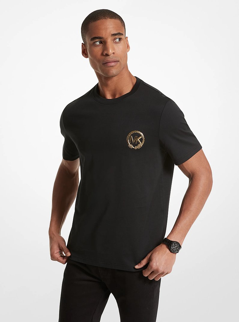New Year Graphic Logo Cotton Jersey T-Shirt