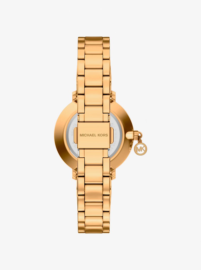 Mini-Armbanduhr Pyper im Goldton mit Pav&eacute; in GOLDTON | Michael Kors