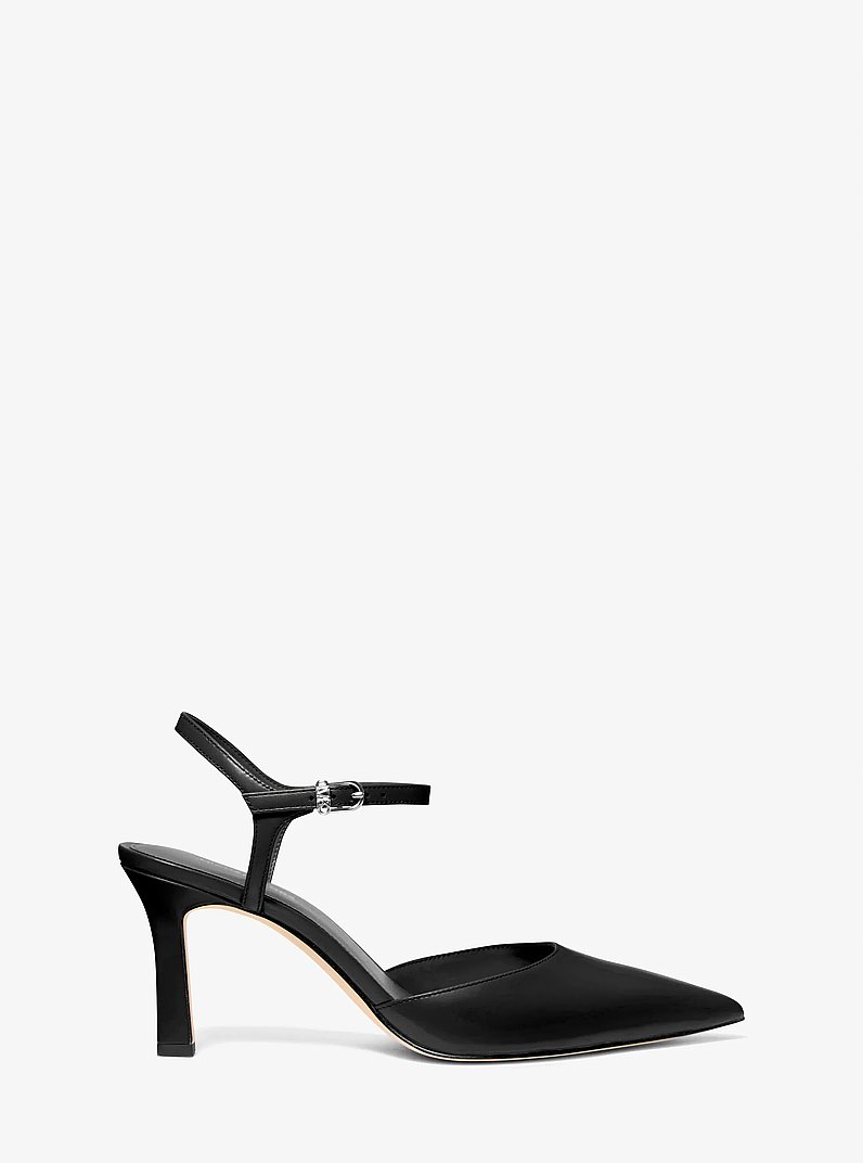 Amara Leather Mid Pump in BLACK | Michael Kors