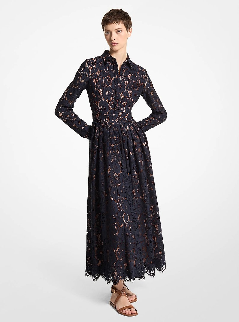 Hemdkleid aus Blumenspitze in MIDNIGHT | Michael Kors