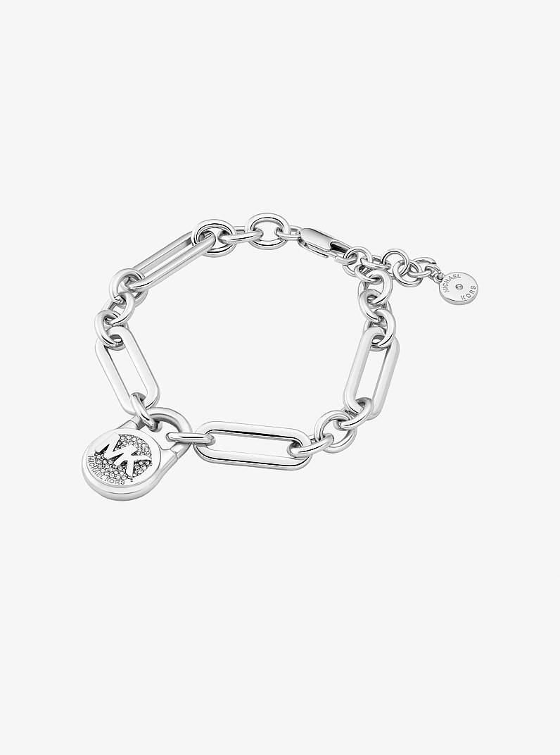 Bracelet &agrave; cadenas et &agrave; pav&eacute; in ARGENT | Michael Kors