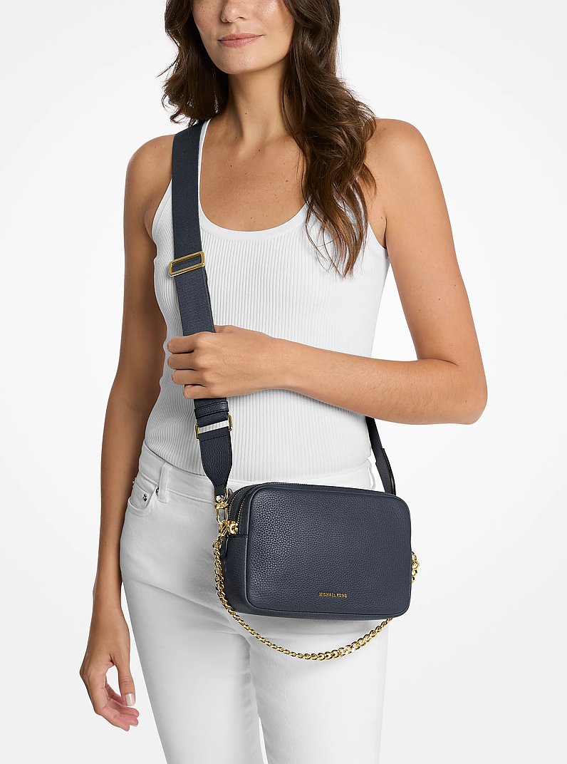 Kameratasche Bryant Medium aus gekrispeltem Leder in NAVYBLAU | Michael Kors