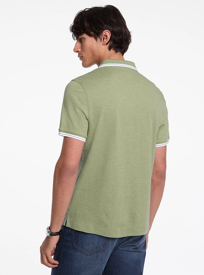 Greenwich Cotton Polo Shirt in OLIVE HEATHER | Michael Kors