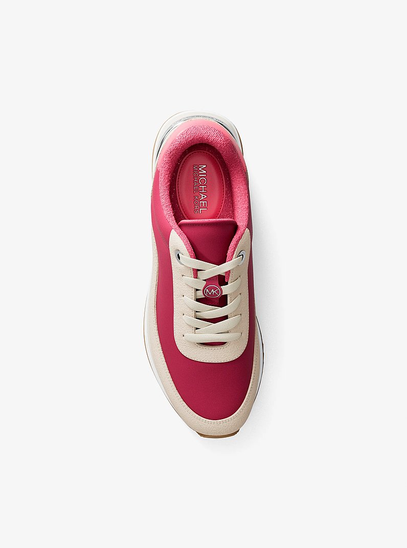 Hattie Mixed-Media Trainer in DK RASPBERRY - Sale | Michael Kors [US]