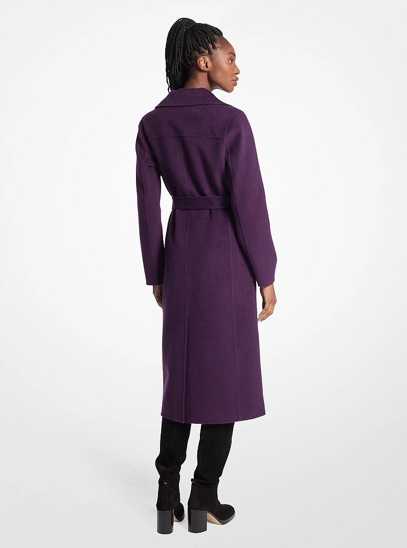 Trench-coat en m&eacute;lange de laine