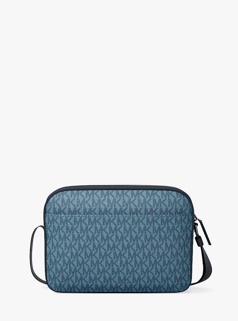 Cooper Embellished Signature Logo Flight Bag in DENIM | Michael Kors