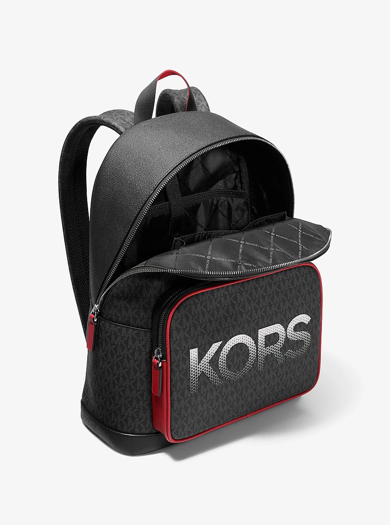 Cooper Signature Logo Backpack in BRIGHT RED | Michael Kors