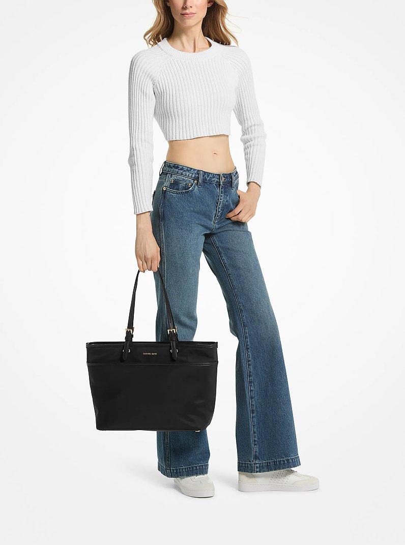 Winston Large Nylon Pocket Tote Bag in BLACK | Michael Kors