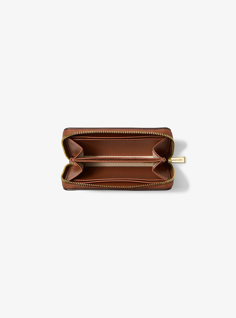 Jet Set Small Leather Wallet in LUGGAGE | Michael Kors