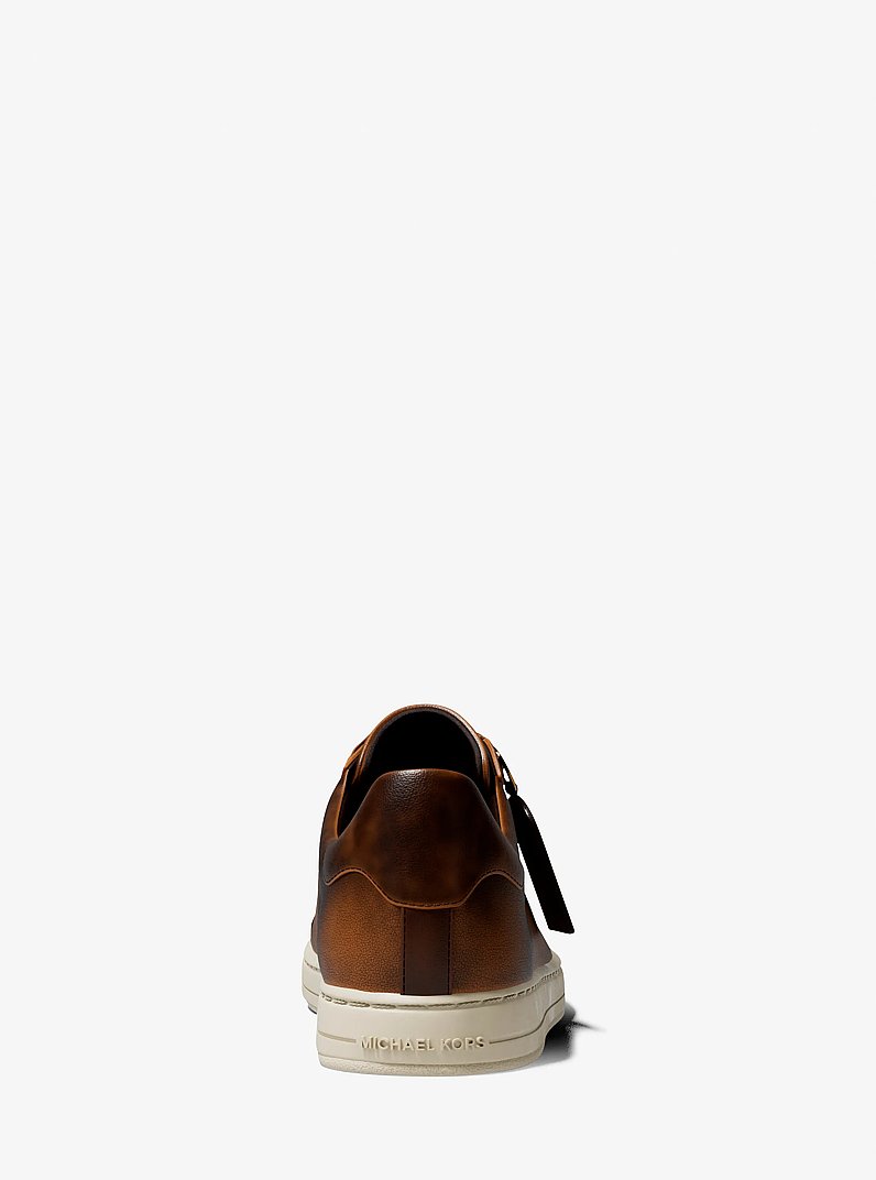 Jacob Burnished Sneaker in CHOCOLATE | Michael Kors