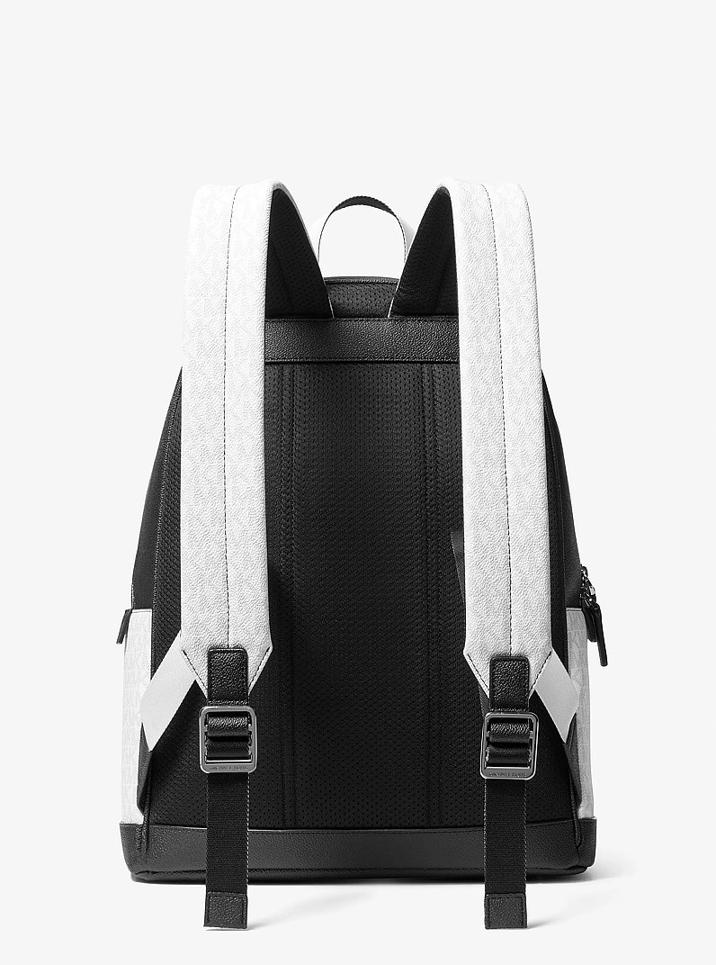 Cooper Signature Logo Backpack in BLACK/WHITE | Michael Kors