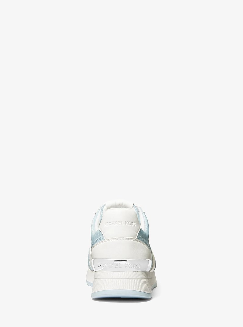 Andi Woven Logo Nylon Trainer in VISTA BLUE | Michael Kors
