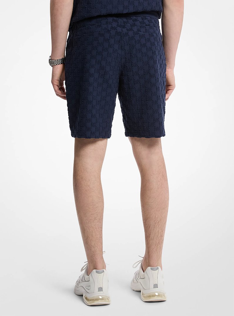 Logo Jacquard Terry Shorts in MIDNIGHT | Michael Kors