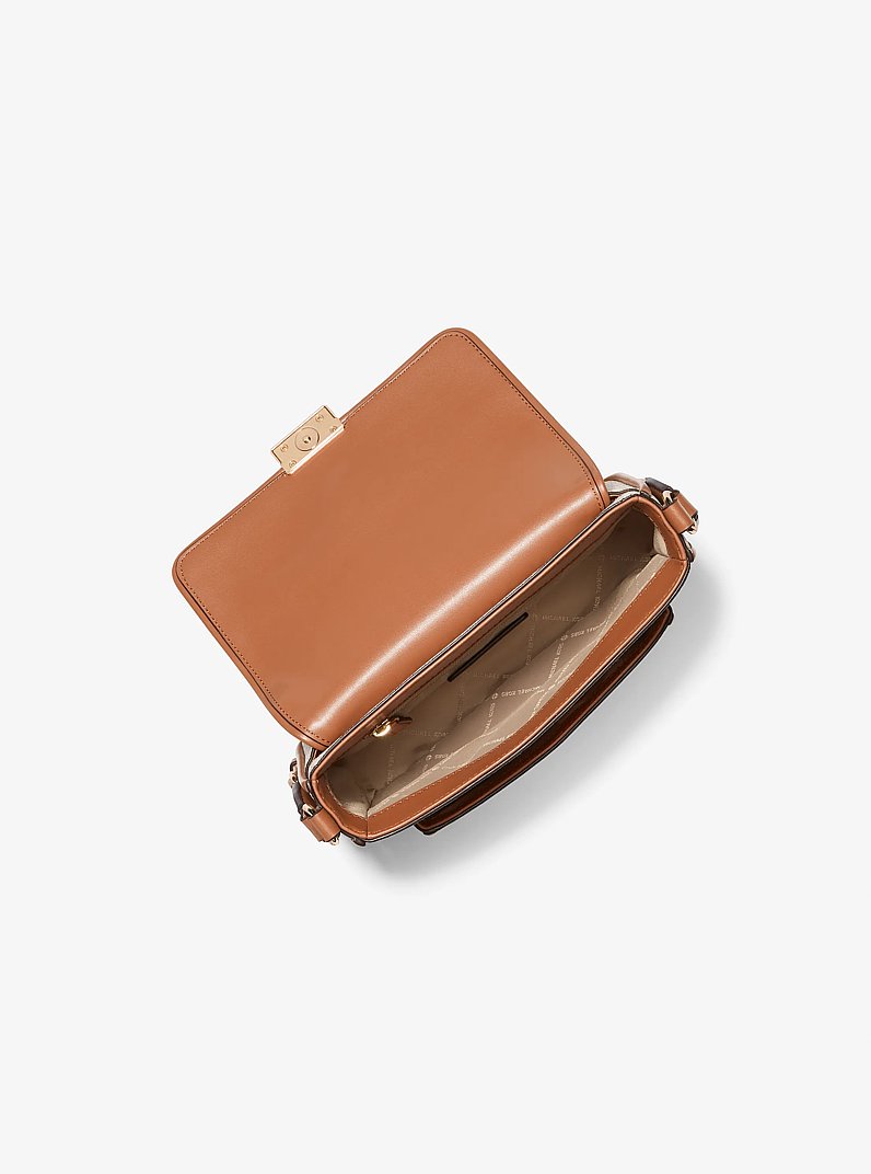 Bradshaw Medium Signature Logo Messenger Bag in VANILLA | Michael Kors