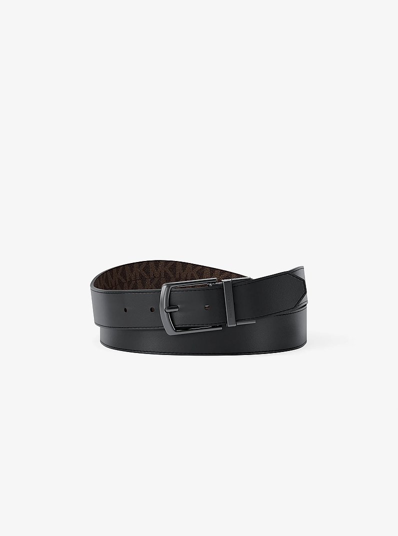 Ceinture r&eacute;versible in BRUN/NOIR | Michael Kors