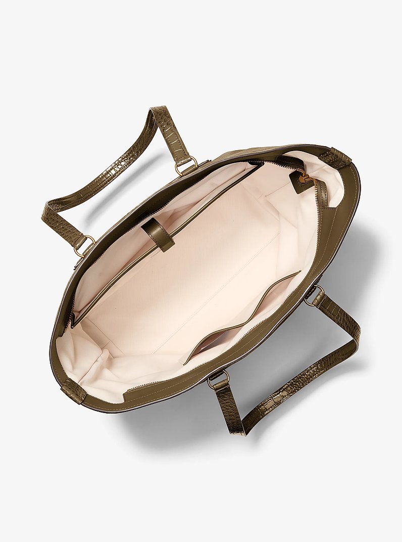 Bolso tote Jet Set Travel extragrande de ante in LODEN | Michael Kors