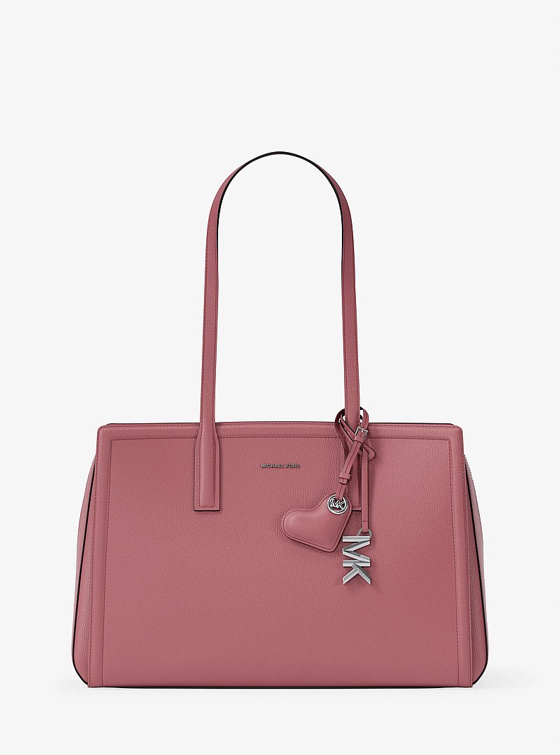 Breloque de sac c&oelig;ur en cuir rembourr&eacute; in BOIS DE ROSE | Michael Kors