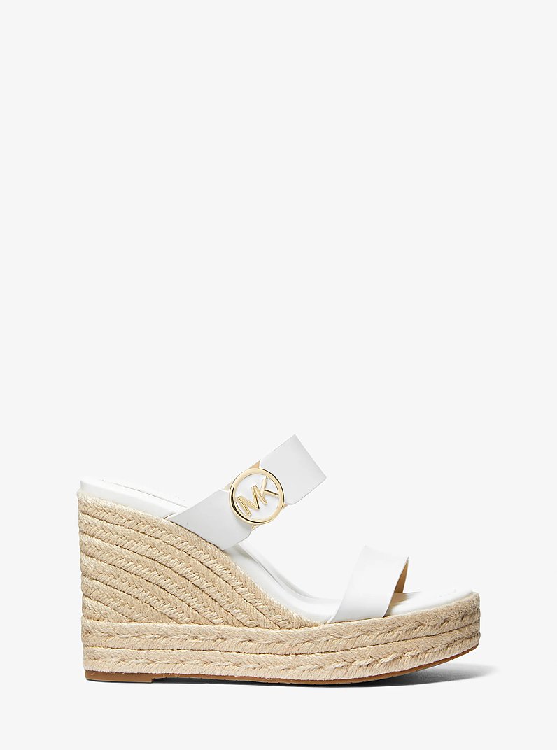 Lucinda Wedge Sandal in OPTIC WHITE | Michael Kors