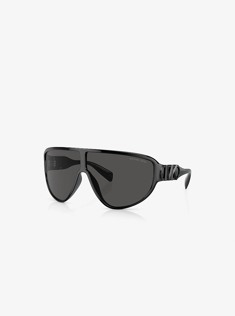 Shield-Sonnenbrille Empire in SCHWARZ | Michael Kors