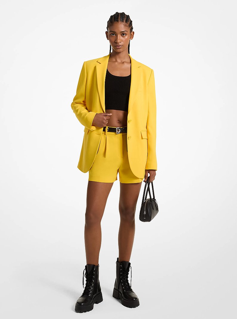 Crepe Boyfriend Blazer in BRIGHT DANDELION | Michael Kors