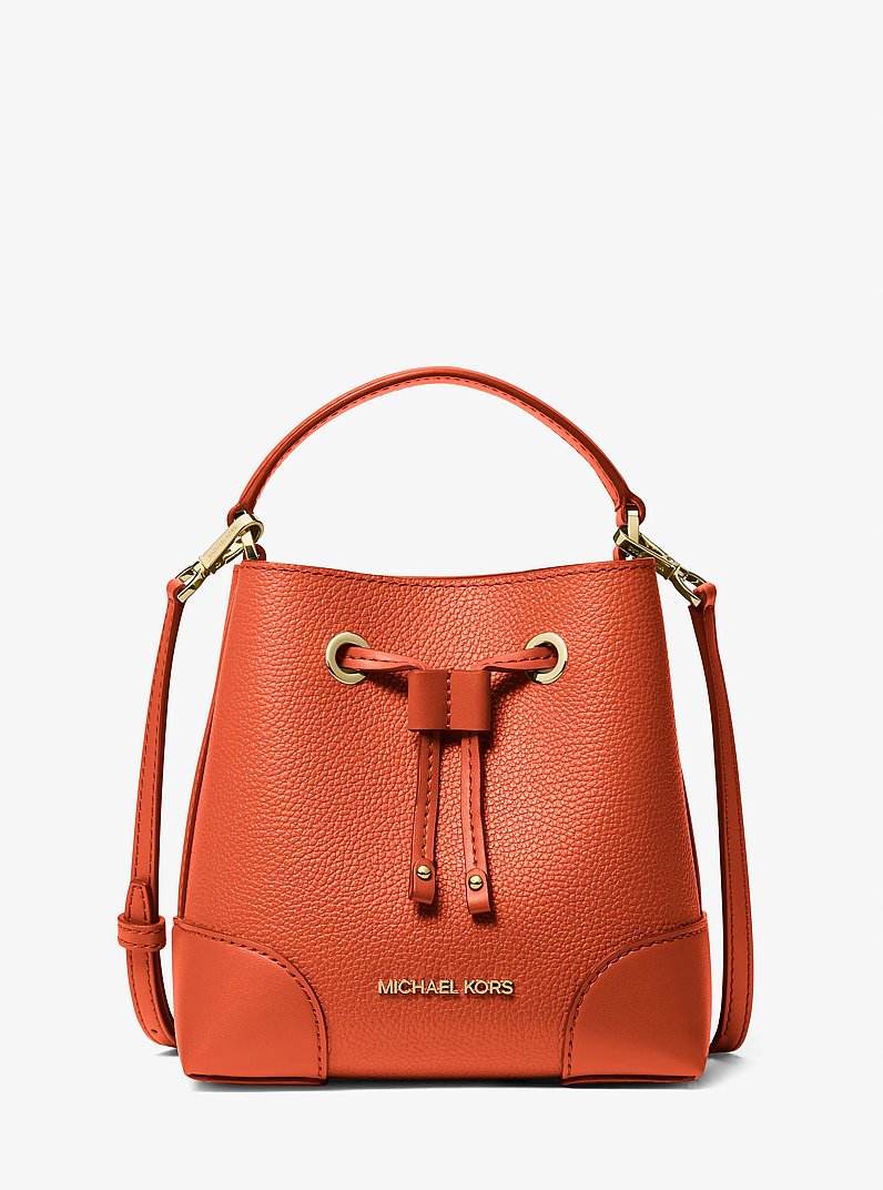 Mercer Small Pebbled Leather Bucket Bag in POWDER BLUSH | Michael Kors