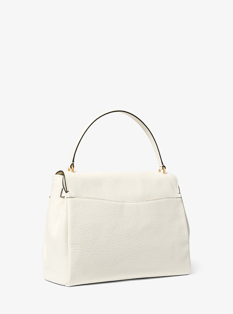 Borsa a mano Hamilton grande in pelle testurizzata in GUSCIO D'UOVO | Michael Kors
