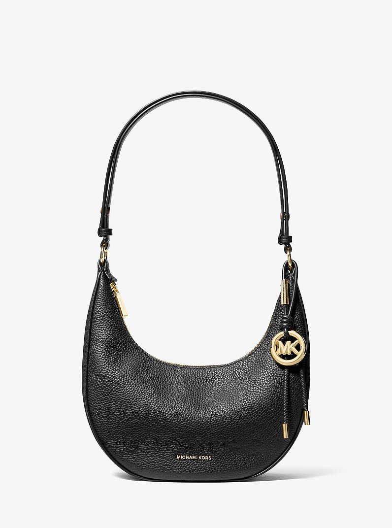 Nolita Small Pebbled Leather Convertible Pochette in NOIR | Michael Kors