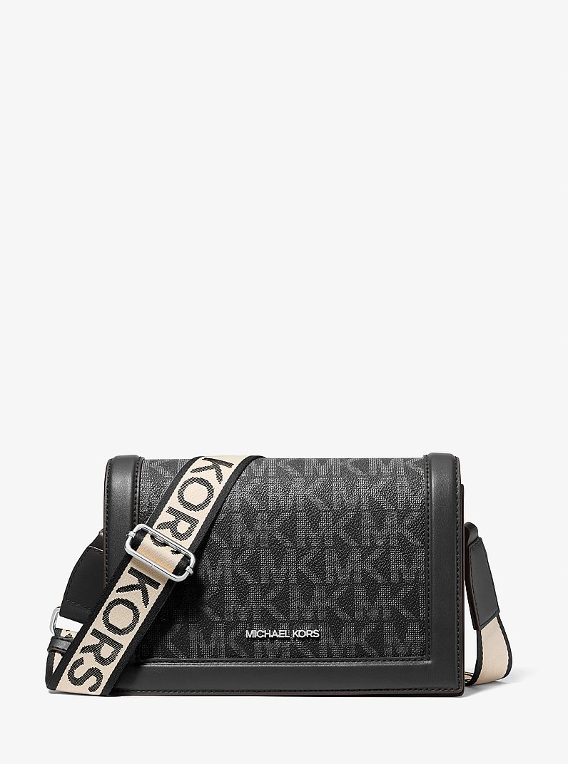 Grand sac &agrave; bandouli&egrave;re Jet Set &agrave; logo Signature in NOIR | Michael Kors