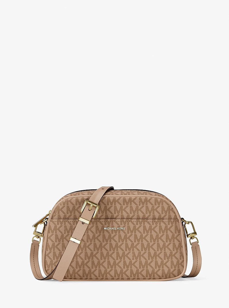 Camera bag a tracolla Jet Set piccola con logo in CACHI | Michael Kors