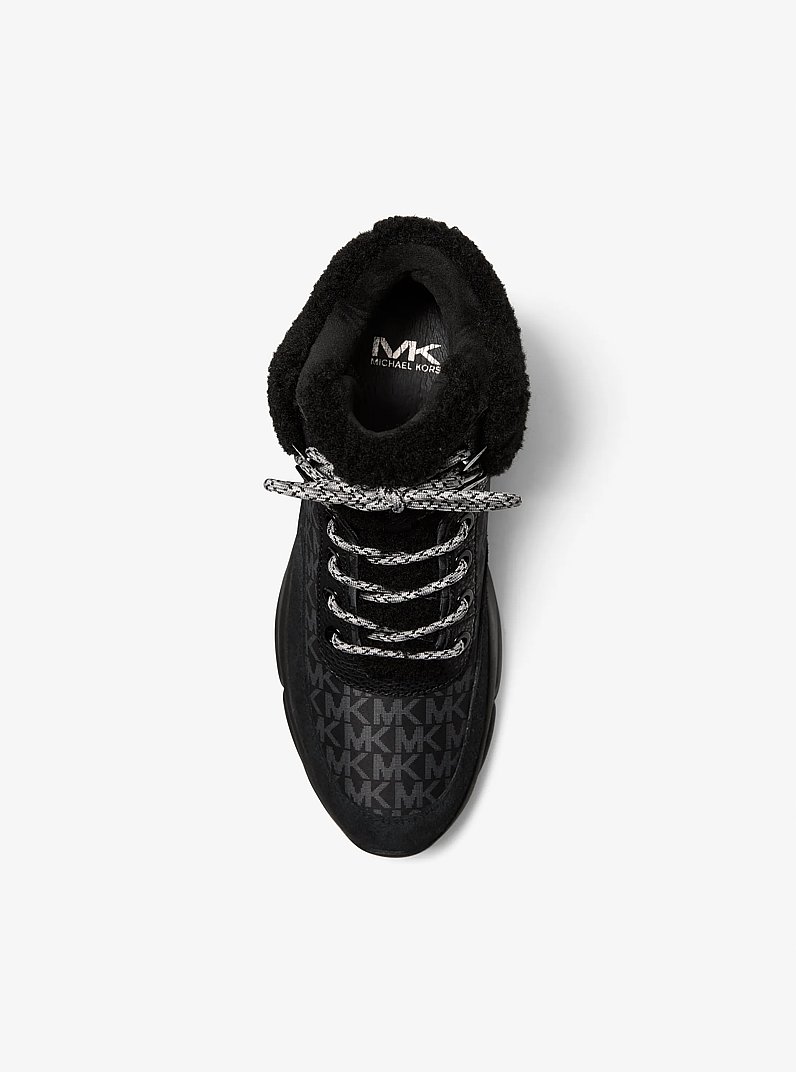 Botte Darius en mat&eacute;riaux multiples in NOIR | Michael Kors