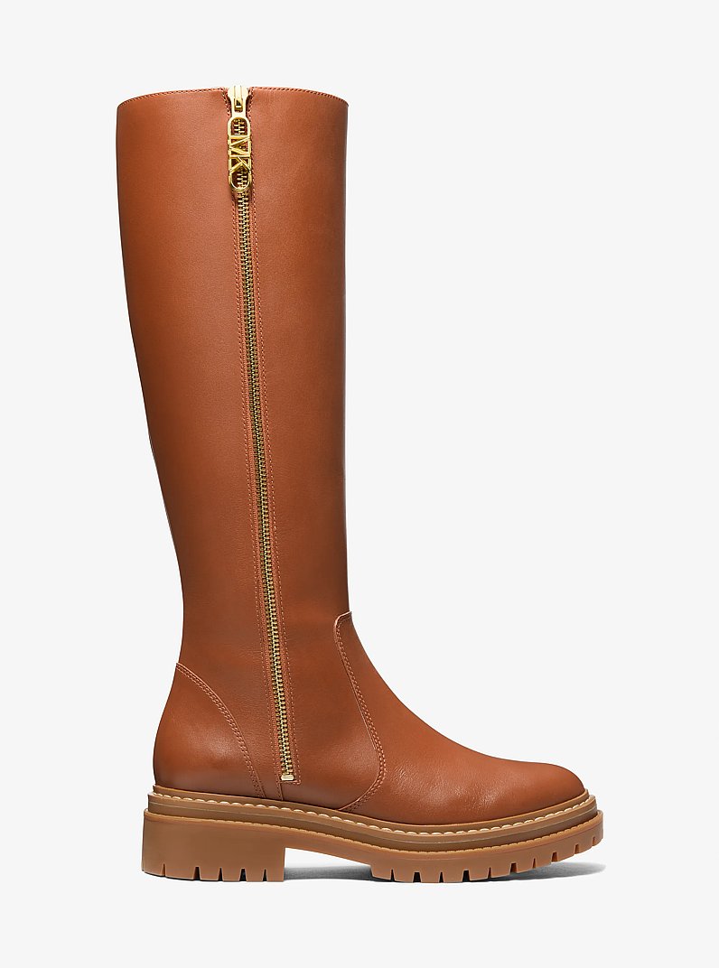 Regan Leather Boot in LUGGAGE | Michael Kors