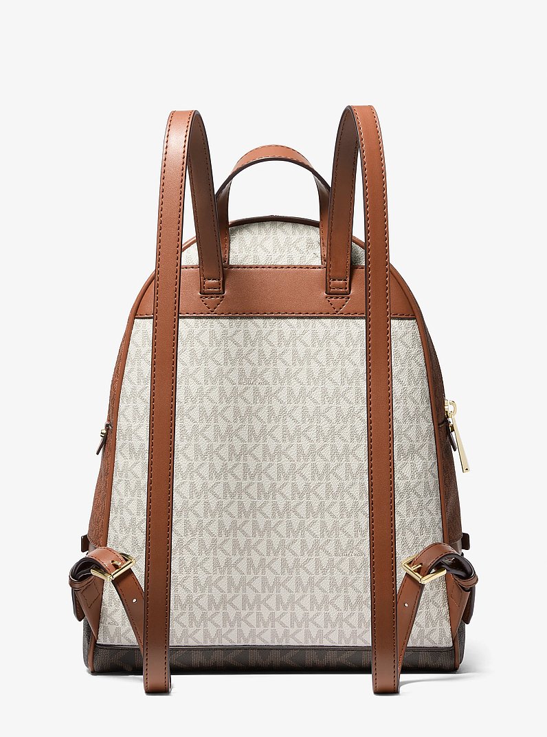 Mochila Rhea mediana con bloque de color y logotipo in LUGGAGE | Michael Kors