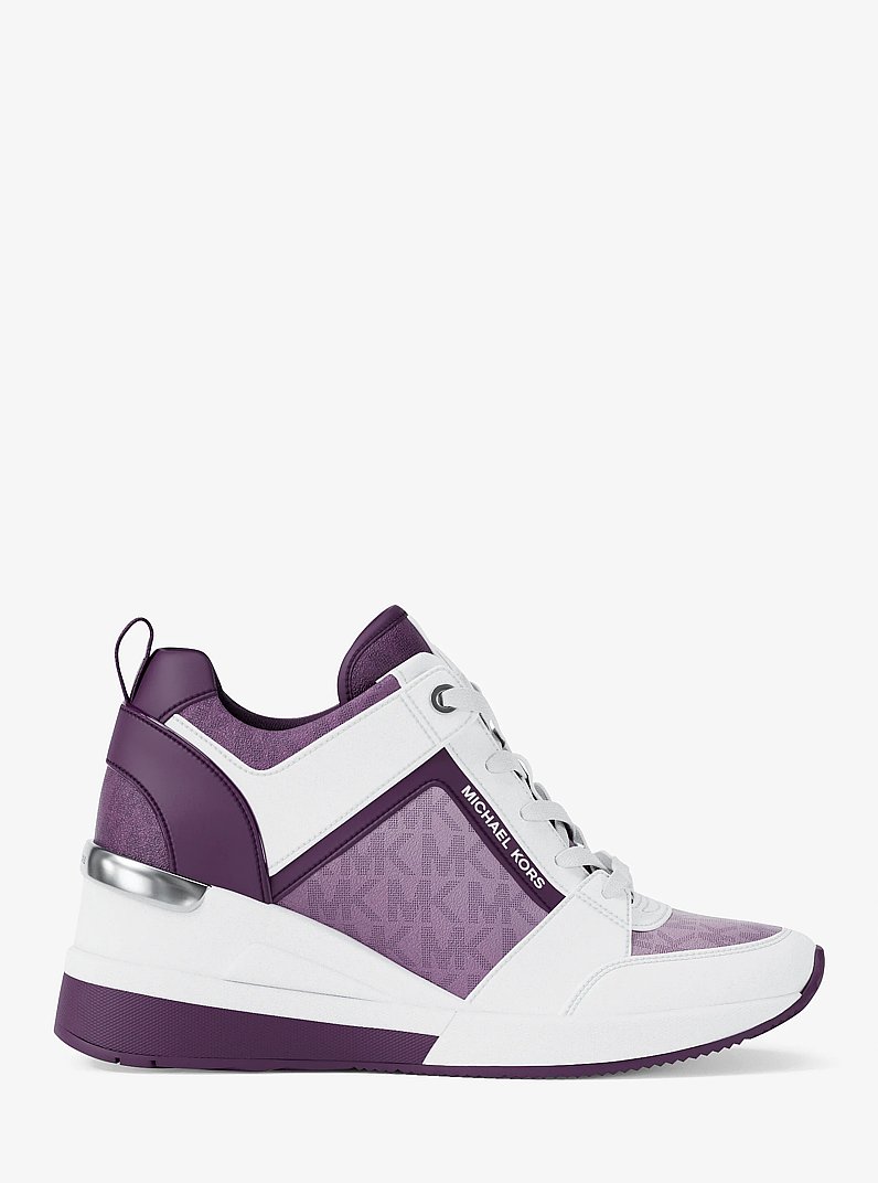 Georgie Ombr&eacute; Signature Logo Trainer in DARK PURPLE MULTI | Michael Kors