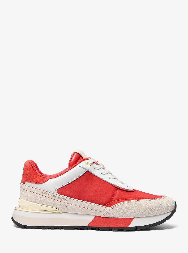 Nova Leather and Nylon Trainer in BURNT SIENNA | Michael Kors