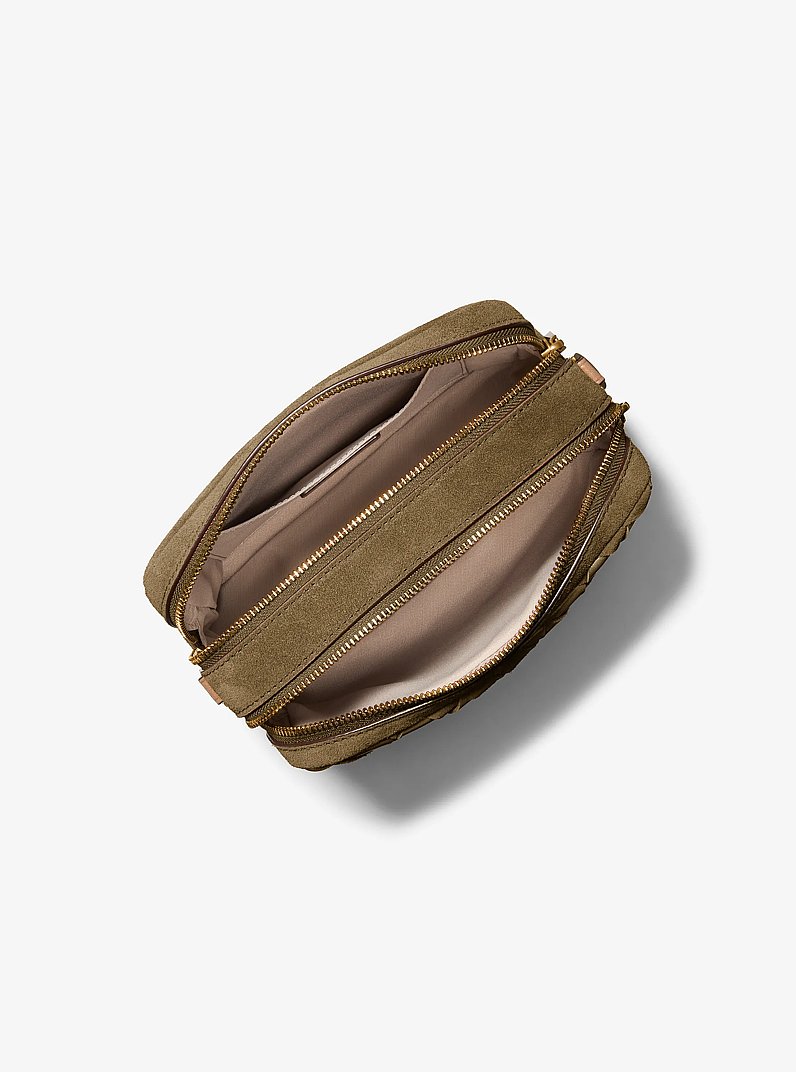 Kameratasche Bryant Medium aus gewebtem Wildleder in LODEN | Michael Kors