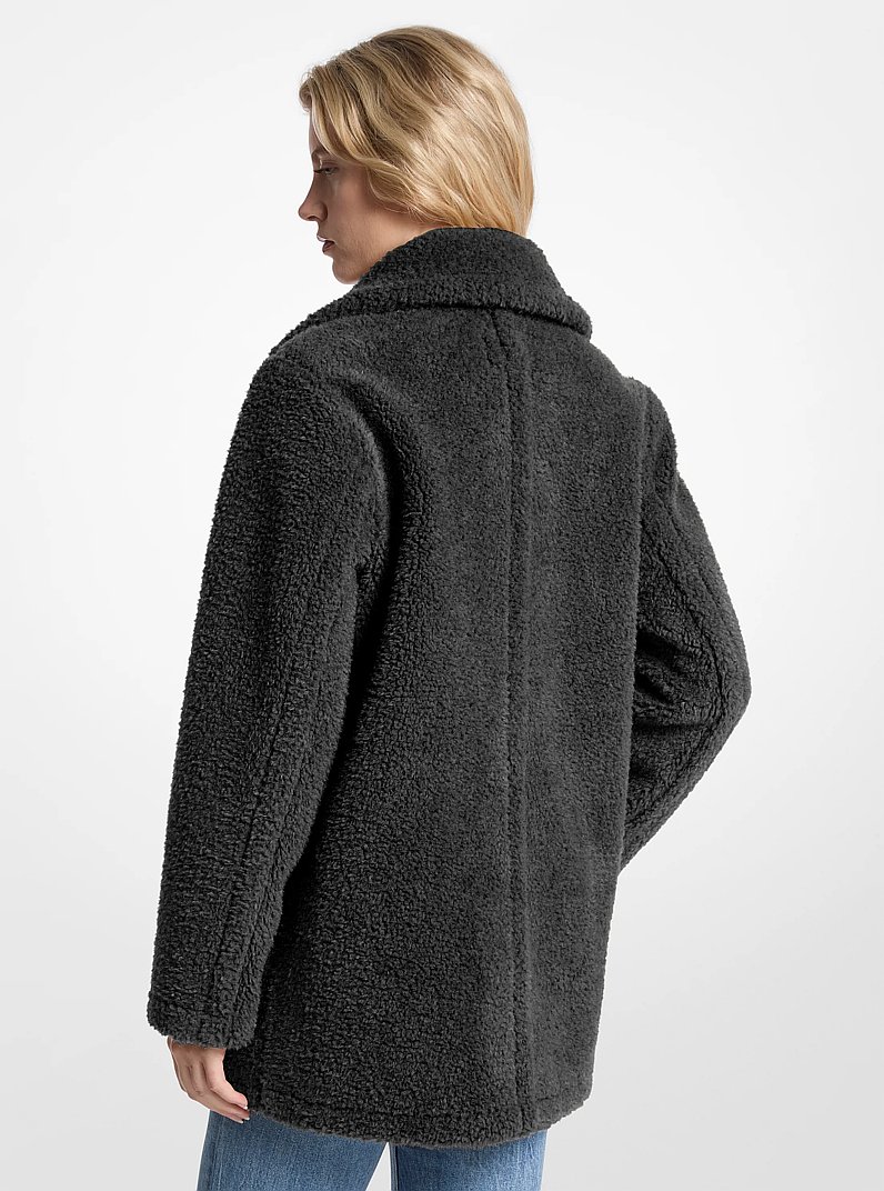 Faux Fur Teddy Coat in BLACK | Michael Kors